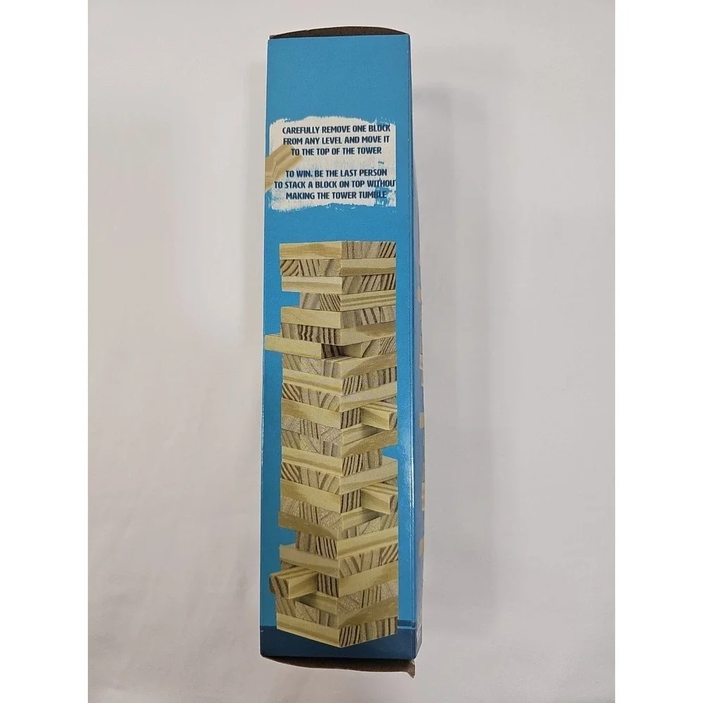 72 Pc Set Tumbling Tower Game Wooden Stacking Blocks New‎